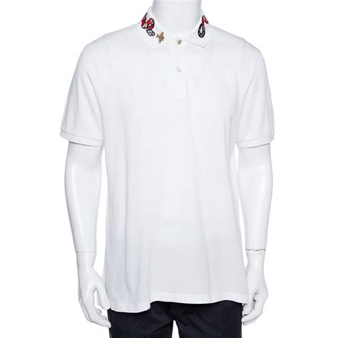 polo gucci con disegno snake|gucci white polo.